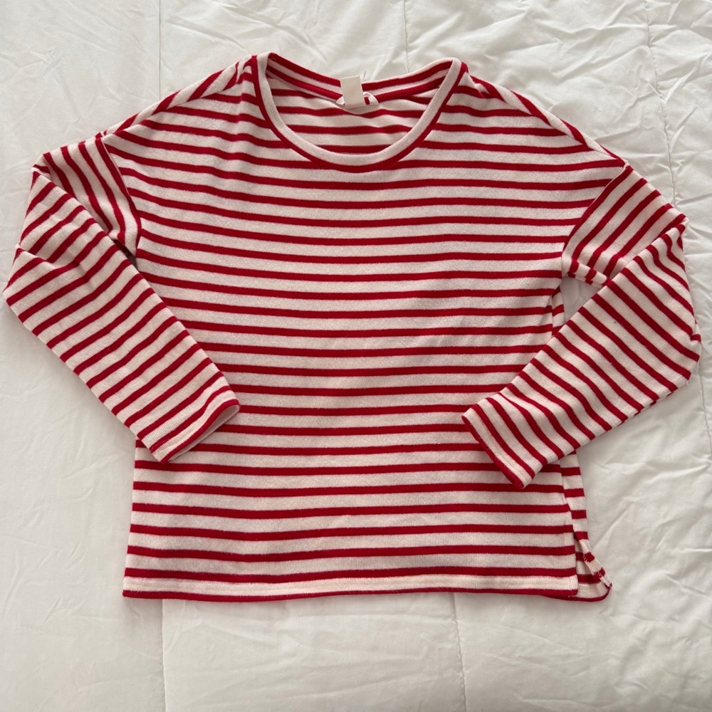 H&M Red and White Striped Top